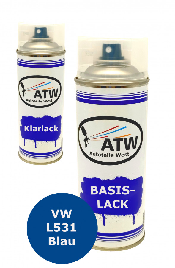 Autolack für  VW L531 Blau +400ml Klarlack Set